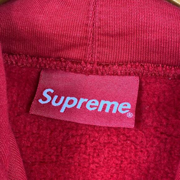 Authentic Supreme Red S Logo Hoodie Medium - Picture 6 of 10